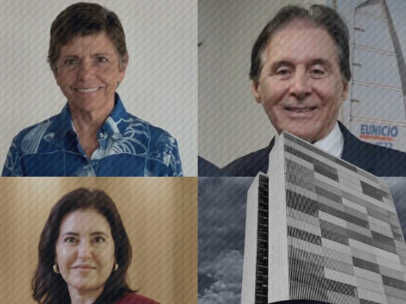 Novos velhos rostos (da esquerda para a direita): Roseana Sarney, Eunício Oliveira, Benedita da Silva, Simone Tebet e Alvaro Dias. - Divulgação | Eduardo Knapp/Folhapress | Lucas Lima/UOL/Folhapress | Montagem Congresso em Foco