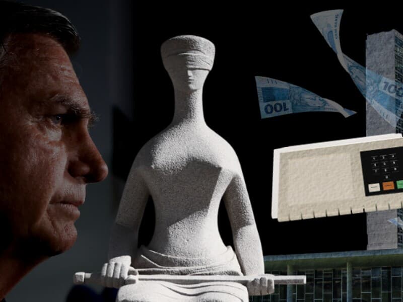 STF deve avaliar redução de pena para Bolsonaro e regras de inelegibilidade para candidatos, além de emendas parlamentares no segundo semestre. - Gabriela Biló-FolhaPress/Gustavo Moreno-STF | Arte Congresso em Foco