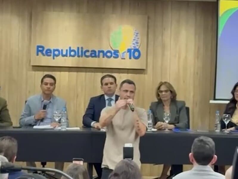 Senador fez apelo à direção do Republicanos durante a convenção nacional do partido, em Brasília. - Reprodução / Youtube