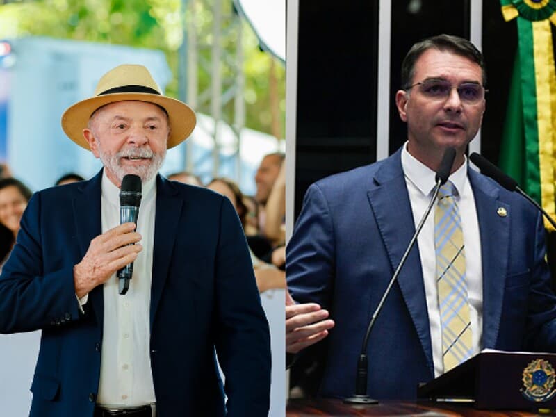 Os dois despontam como protagonistas da disputa presidencial nas simulações feitas pelo instituto. - Montagem Congresso em Foco | Ricardo Stuckert / Jefferson Rudy/Agência Senado
