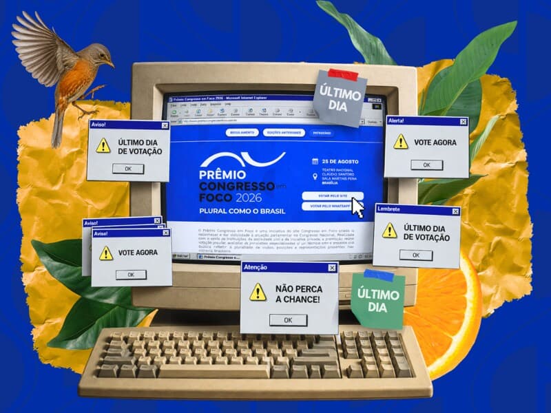 Últimas horas para participar da votação popular do Prêmio Congresso em Foco 2026. - Arte Congresso em Foco