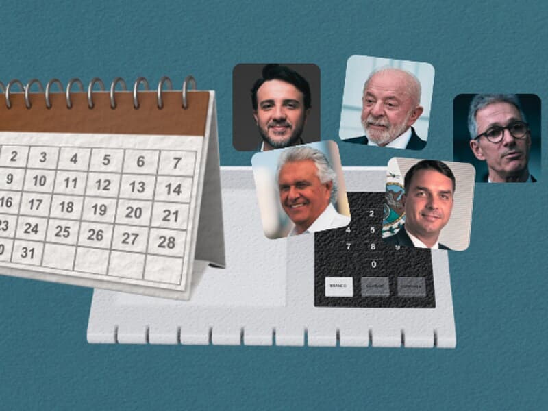 Lula, Flávio, Zema, Renan e Caiado, além dos demais candidatos, darão a largada oficial às suas campanhas no próximo domingo. - Arte Congresso em Foco