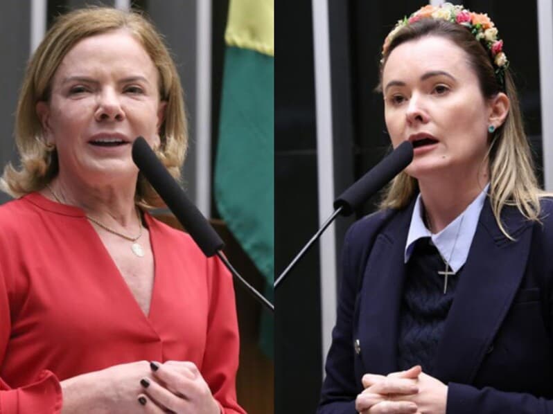 Gleisi aciona PGR contra Zanatta por falas contra vacinação infantil. - Kayo Magalhães/Câmara dos Deputados | Arte Congresso em Foco