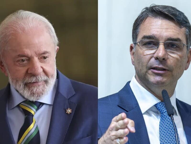 Lula e Flávio seguem disparados na frente em relação aos demais candidatos. - Marcelo Camargo/Agência Brasil e Danilo Verpa/Folhapress