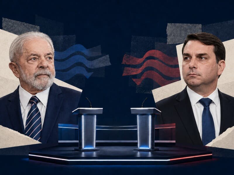 Lula foi mencionado 44 vezes e Flávio, 29. - Gerada por inteligência artificial
