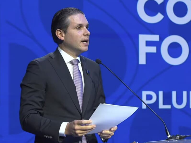 Hugo Motta discursou na cerimônia de entrega do Prêmio Congresso em Foco. - Reprodução/Youtube