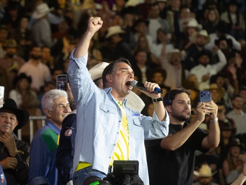 Flávio participou da festa em 22 de agosto. - Joel Silva/Folhapress