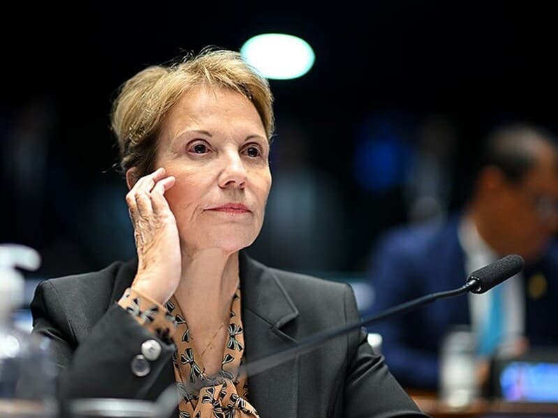 Tereza Cristina apresentou as três primeiras emendas ao projeto dos minerais críticos no Senado. - Ton Molina/Agência Senado