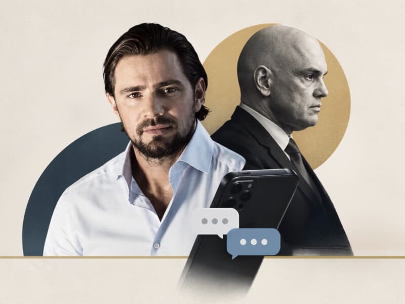 PF detalha supostas mensagens entre Vorcaro e Moraes. - Gerada por inteligência artificial
