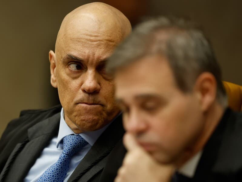 Crise master: Alexandre de Moraes e André Mendonça travam queda de braço no STF. - Pedro Ladeira/Folhapress