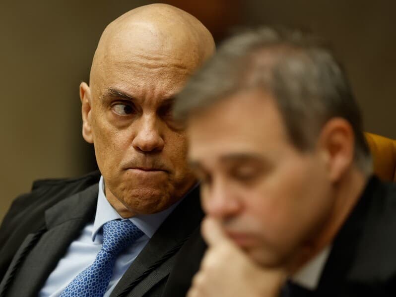 Crise master: Alexandre de Moraes e André Mendonça travam queda de braço no STF. - Pedro Ladeira/Folhapress