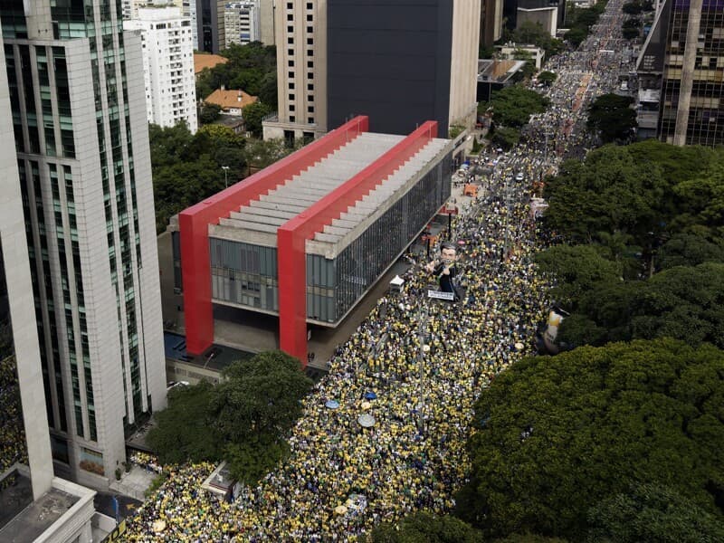 Ato bolsonarista de março de 2026 na Avenida Paulista, local onde está prevista a principal manifestação do 7 de Setembro. - Eduardo Knapp/Folhapress