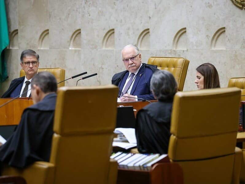 Fachin na presidência da última sessão realizada no plenário do STF no último dia 3. - Gustavo Moreno/STF