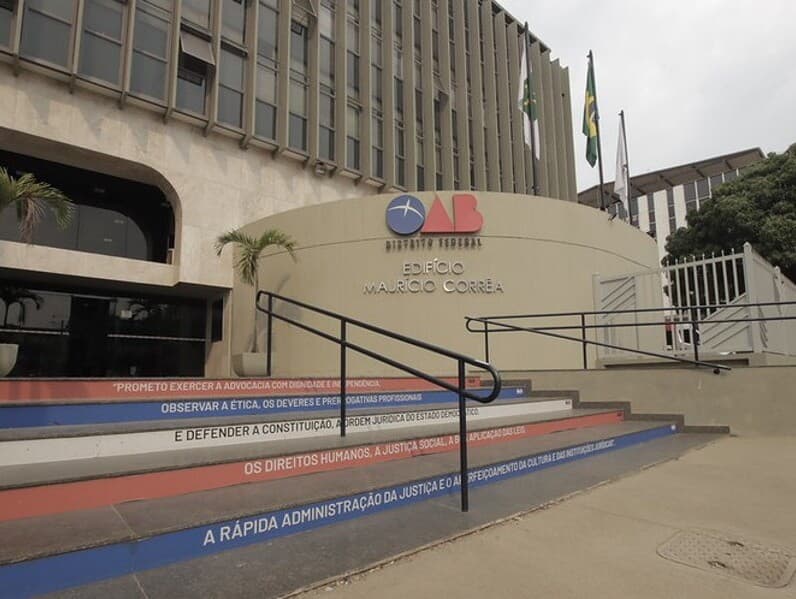 Fachada da seccional do Distrito Federal da OAB. - Divulgação
