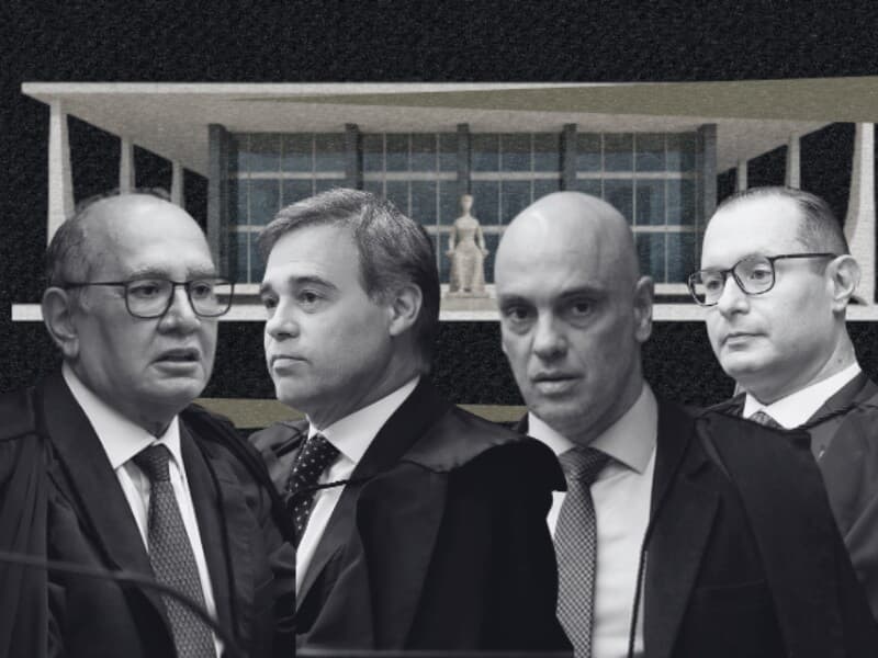 Em 2h, ministros emitem 8 peças com acusações e despachos. - Victor Piemonte, Luiz Silveira, Gustavo Moreno, Rosinei Coutinho/STF | Arte Congresso em Foco