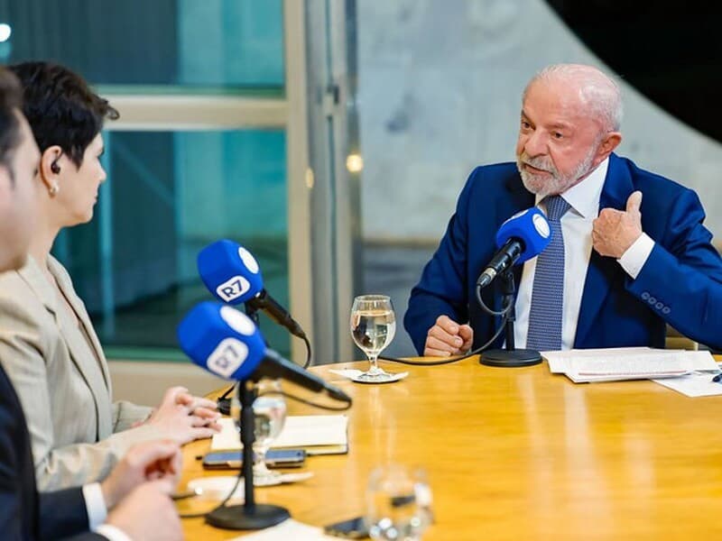 Lula em entrevista à Record TV. - Ricardo Stuckert Lula em entrevista à Record TV. - Ricardo Stuckert