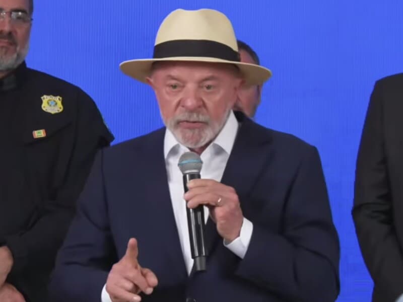 Quem fez o terrorismo criticado por Trump foi o Bolsonaro, diz Lula. - Reprodução/YouTube Quem fez o terrorismo criticado por Trump foi o Bolsonaro, diz Lula. - Reprodução/YouTube