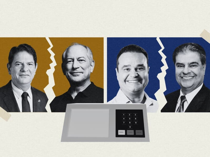 Cid Gomes e Ciro, adversários pela primeira vez; Fábio e Nelsinho Trad, irmãos seguem caminhos opostos. - Divulgação | Arte Congresso em Foco