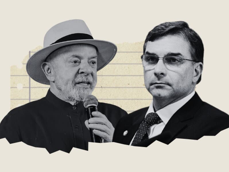 Lula e Flávio em disputa acirrada: pesquisas indicam cenário improvável de definição já no primeiro turno. - Arte Congresso em Foco