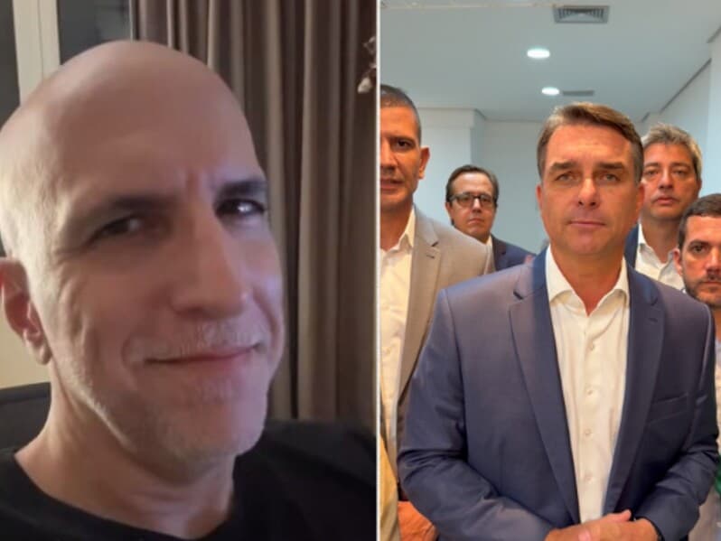 Tabet ironizou declaração de Flávio após disputa judicial sobre postagem.  - Reprodução / Youtube