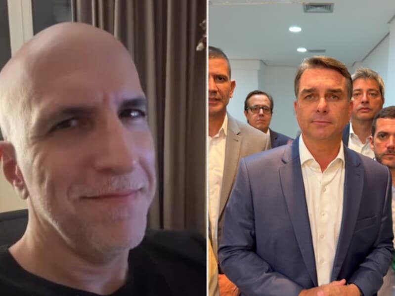 Tabet ironizou declaração de Flávio após disputa judicial sobre postagem.  - Reprodução / Youtube
