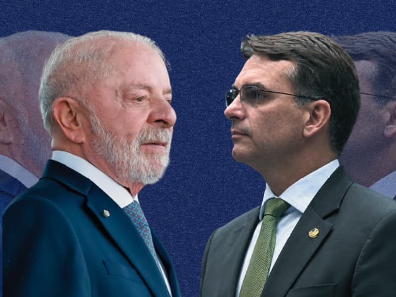 Lula e Flávio chegam ao dia da votação em empate técnico, de acordo com pesquisas de véspera. - Arte Congresso em Foco Lula e Flávio chegam ao dia da votação em empate técnico, de acordo com pesquisas de véspera. - Arte Congresso em Foco