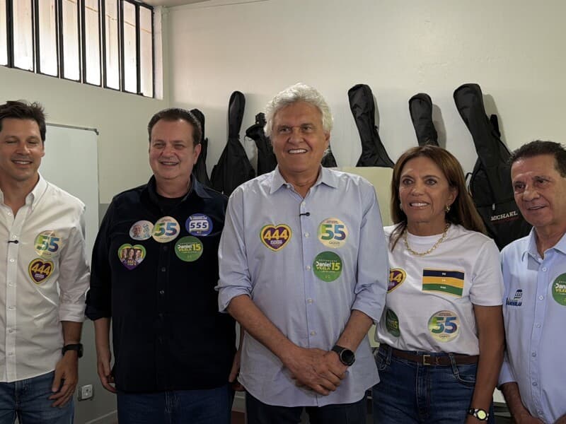 Caiado votou no interior de Goiás e seguirá para Goiânia, onde acompanhará a apuração. - Divulgação