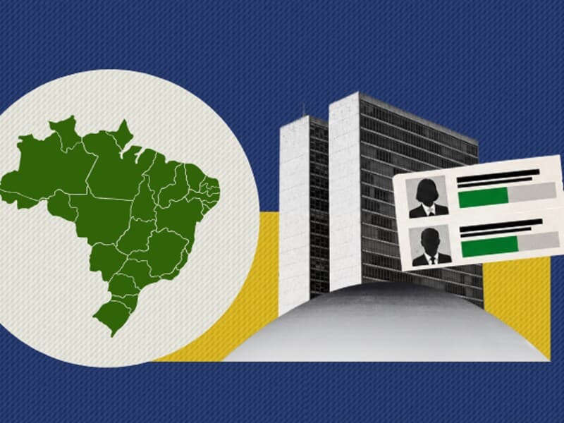 Senadores escolhidos nas urnas terão mandato até 2035. - Arte Congresso em Foco