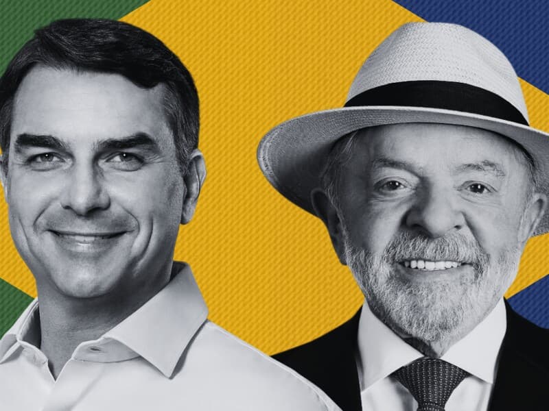 Flávio vai ao segundo turno à frente de Lula. - Arte Congresso em Foco