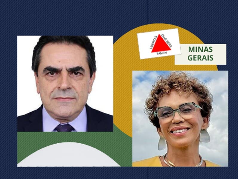 Eleição renova as duas cadeiras de Minas Gerais em disputa no Senado. - Arte Congresso em Foco | Reprodução / Câmara dos Deputados | Reprodução / Instagram