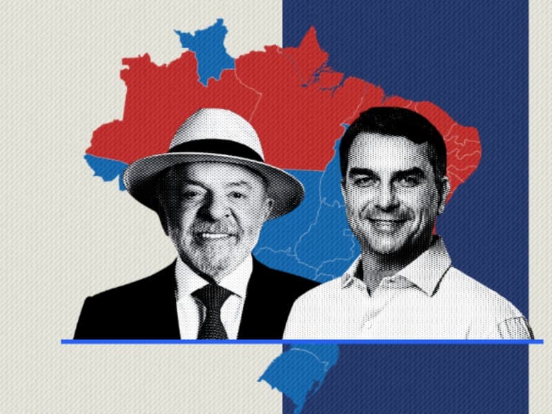 Flávio vence em 14 Estados; Lula leva 13 e domina Nordeste. - Arte Congresso em Foco