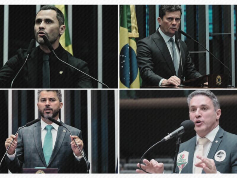 Disputa pelos governos estaduais teve forte presença de parlamentares do Congresso. - Arte Congresso em Foco | Geraldo Magela / Carlos Moura  / Waldemir Barreto Agência Senado  |  Thiago Cristino / Câmara dos Deputados