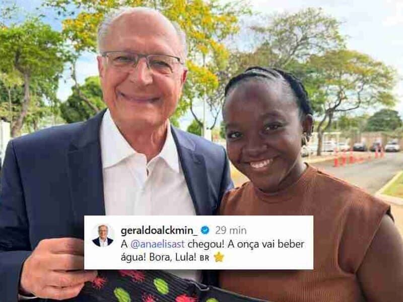 Ana Elisa foi recebida pelo vice-presidente Geraldo Alckmin. - Reprodução/Instagram