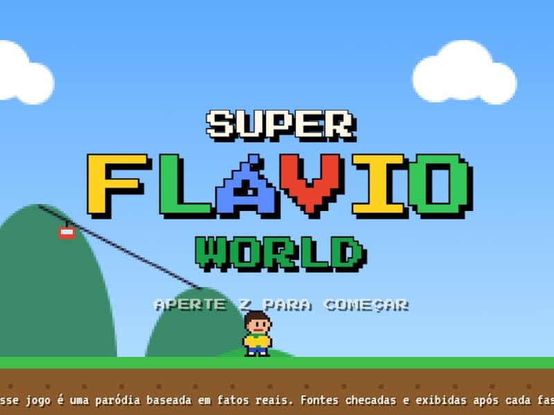 Game põe Flávio em 7 fases sobre casos de sua trajetória política. - Reprodução Game põe Flávio em 7 fases sobre casos de sua trajetória política. - Reprodução
