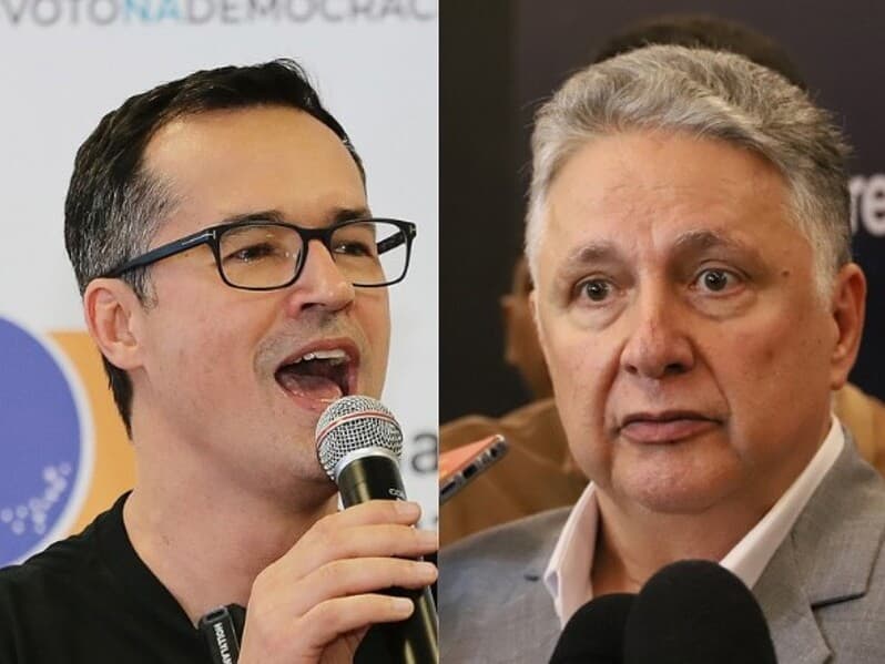 Deltan conquistou uma das vagas para o Senado pelo Paraná; Garotinho ficou em terceiro na disputa ao governo do Rio de Janeiro. - Giuliano Gomes/PR Press/Folhapress | Charles Sholl/Brazil Photo Press/Folhapress