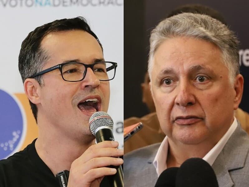 Deltan conquistou uma das vagas para o Senado pelo Paraná; Garotinho ficou em terceiro na disputa ao governo do Rio de Janeiro. - Giuliano Gomes/PR Press/Folhapress | Charles Sholl/Brazil Photo Press/Folhapress