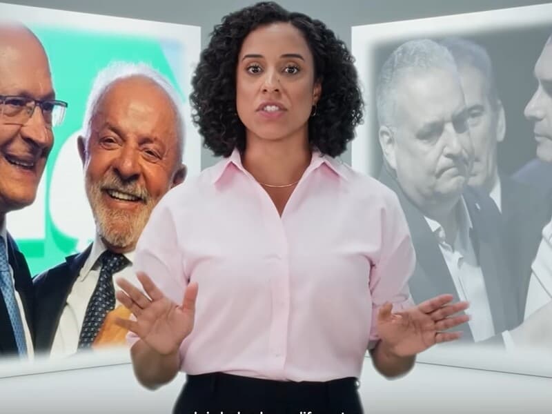 Trecho associa Flávio ao caso Master e Alfredo Gaspar a estupro. - Reprodução/Youtube/Lula