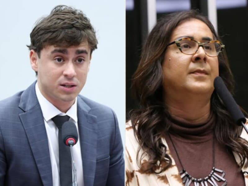 Deputada pede apuração sobre crianças em vídeo de Nikolas contra Lula. - Montagem Congresso em Foco | Kayo Magalhães / Câmara dos Deputados