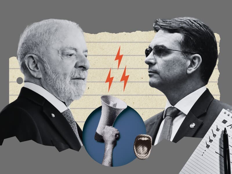 Lula e Flávio poderão se enfrentar pela primeira vez em debate nesta eleição. - Arte Congresso em Foco | Ricardo Stucker | Geraldo Magela /Agência Senado