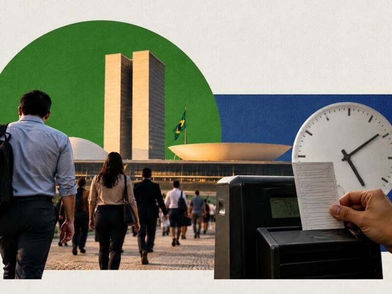 Texto aprovado pelo Congresso reduz a jornada de trabalho máxima de 44 para 40 horas semanais. - Arte Congresso em Foco