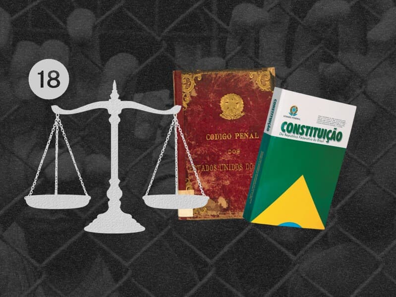 Debate sobre redução da maioridade penal volta ao Congresso com emendas de aliados de Lula e Flávio. - Arte Congresso em Foco