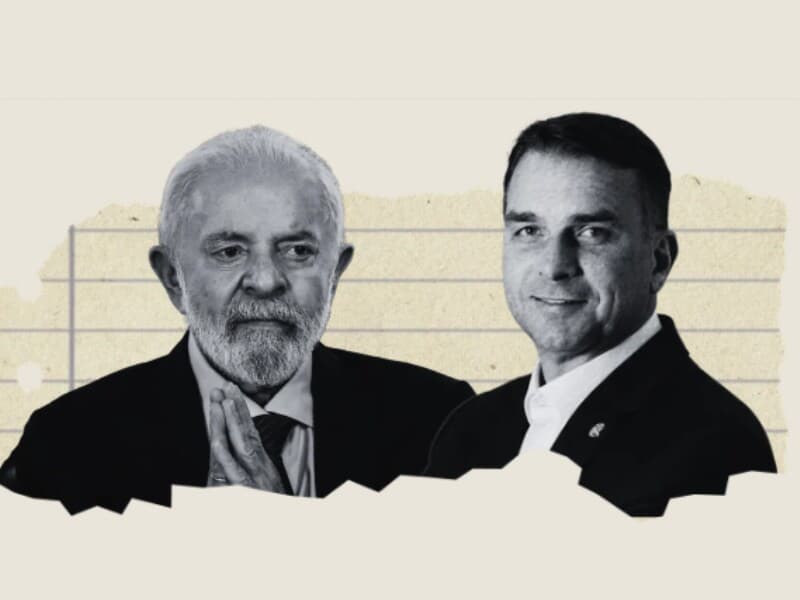 Pesquisa Datafolha aponta empate técnico entre Flávio Bolsonaro e Lula na véspera do segundo turno. - Arte Congresso em Foco