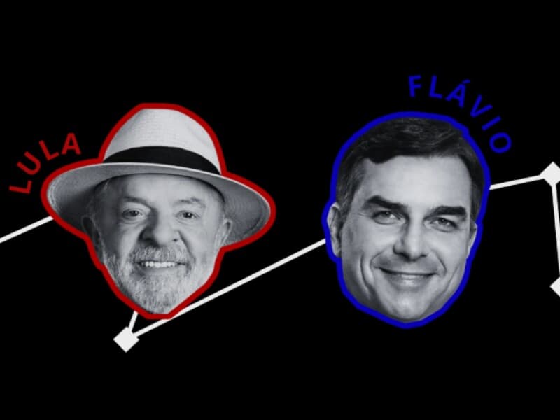 Palver aponta empate técnico entre Flávio Bolsonaro e Lula na véspera do segundo turno. - Arte Congresso em Foco