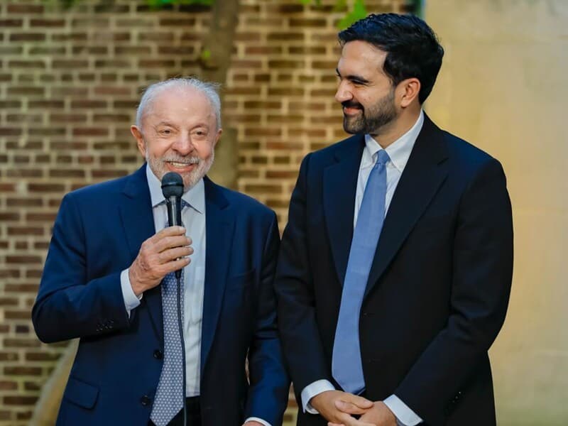 Lula e Mamdani se encontraram em setembro, em Nova York. - Ricardo Stuckert