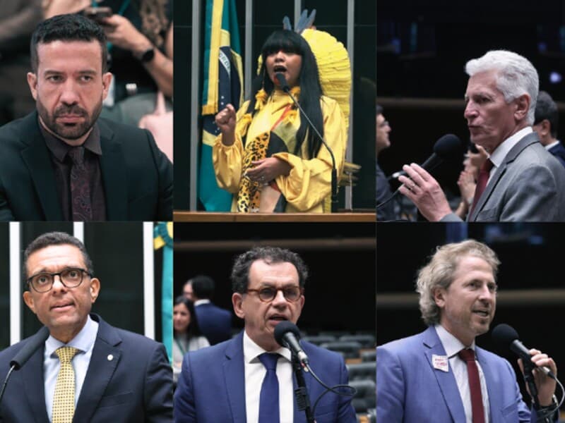 Deputados cobram explicações de Flávio Bolsonaro sobre seu paradeiro. - Montagem Congresso em Foco | Marina Ramos / Vinicius Loures / Bruno Spada / Kayo Magalhães / Câmara dos Deputados