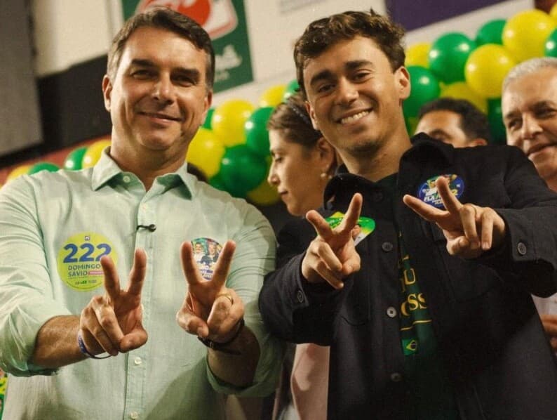 Publicações mostram mudança no discurso de Nikolas sobre Flávio. - Reprodução / Instagram