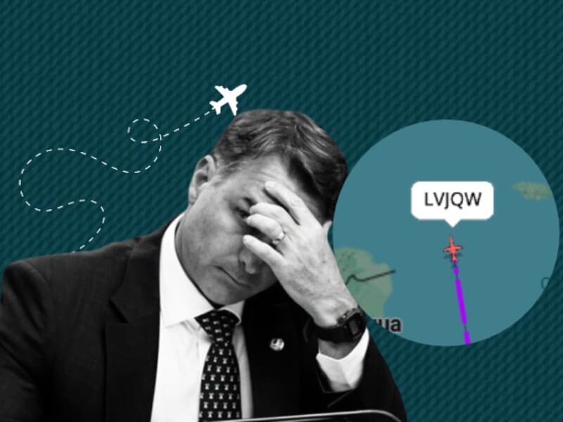Veja onde está o avião que leva Flávio Bolsonaro aos EUA. - Arte Congresso em Foco
