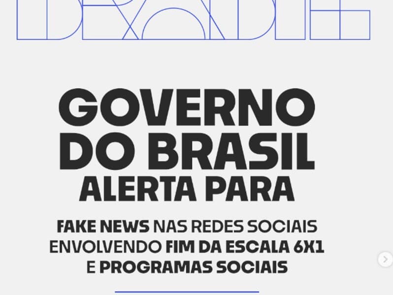 Governo nega recuo no fim da escala 6x1 e cortes em benefícios. - Reprodução/Instagram