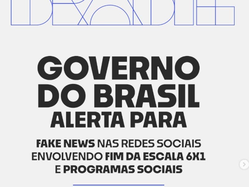 Governo nega recuo no fim da escala 6x1 e cortes em benefícios. - Reprodução/Instagram