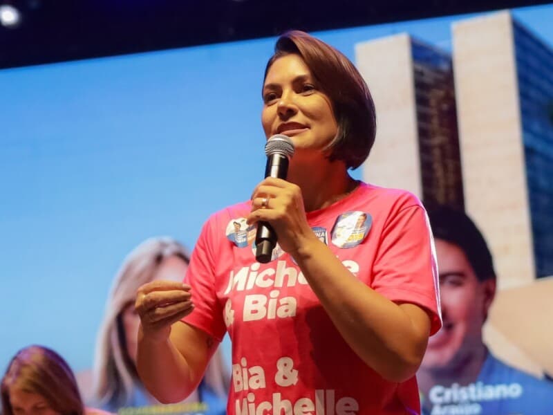 Segundo Michelle, Bolsonaro defende momento de união em seu grupo político após derrota de Flávio.
 - Divulgação/Michelle Bolsonaro